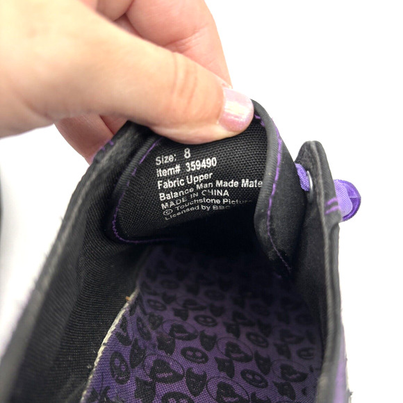 2003 Nightmare Before Christmas 10th Anniversary Black Purple Platform Sneaker 8 - Picture 14 of 16